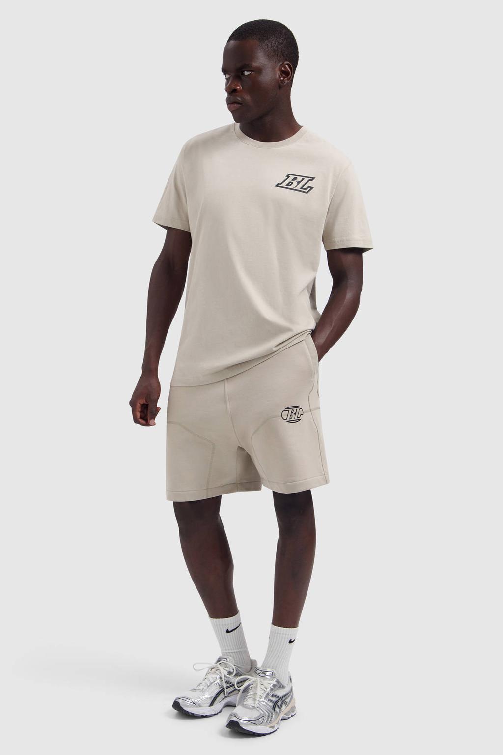 Ballin loose fit sweatshort - taupe