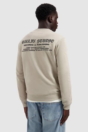 sweater met backprint beige
