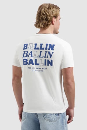 regular T-shirt met backprint wit