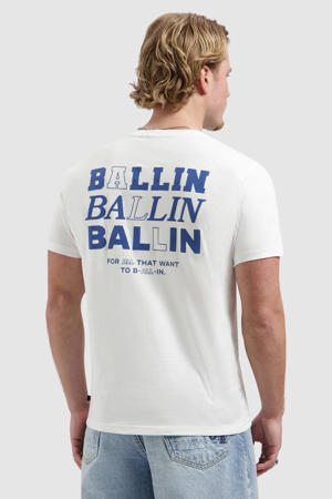 regular T-shirt met backprint wit