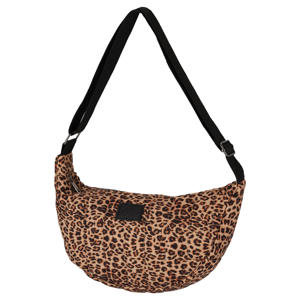 crossbody tas met panterprint bruin