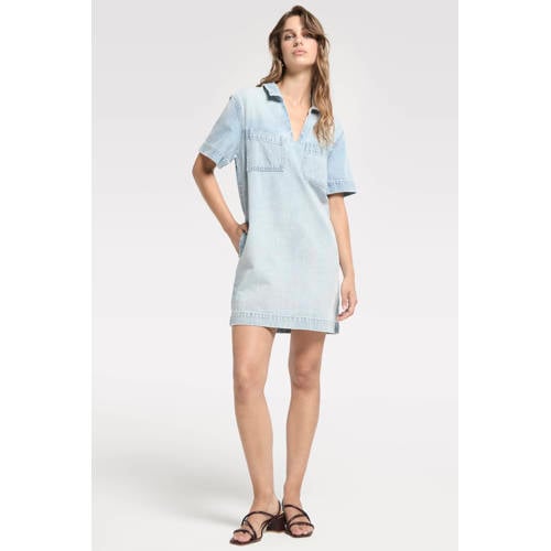 Homage to Denim denim spijkerjurk light blue denim afbeelding