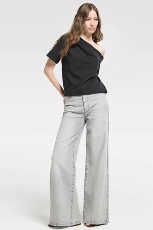 Rosie - Extra Wide Leg Jeans high waist wide leg jeans grey denim