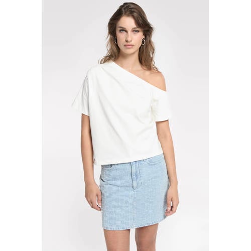 Homage to Denim top ecru afbeelding