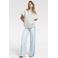 Homage to Denim Wide Leg Jeans With Patchwork high waist wide leg jeans light blue denim