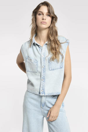 blouse light blue denim