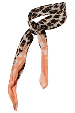 bandana met panterprint oranje