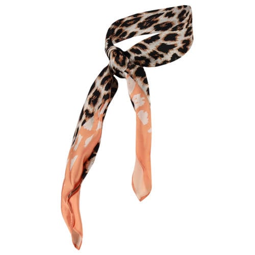 Sarlini bandana met panterprint oranje afbeelding