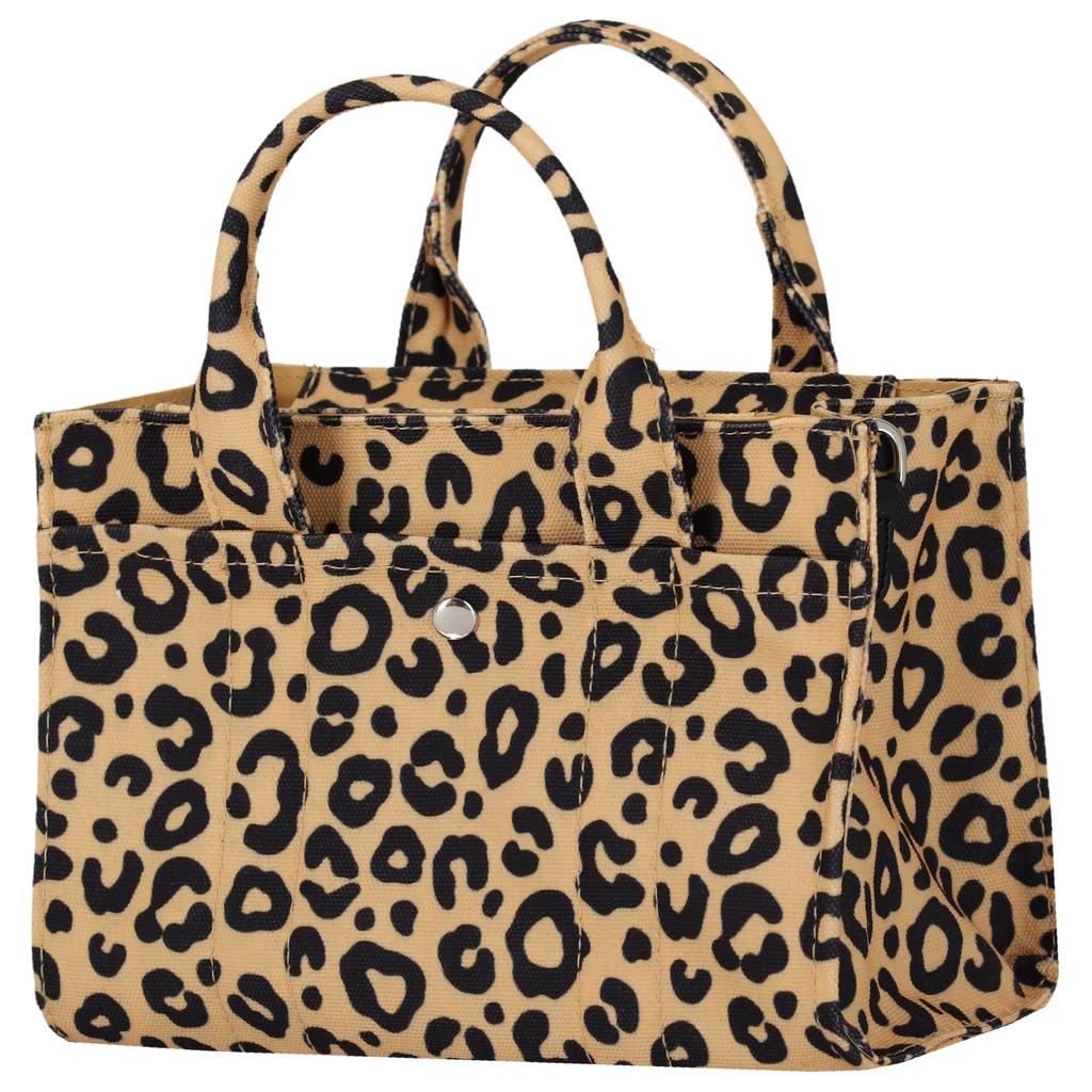 Sarlini shopper met panterprint zand
