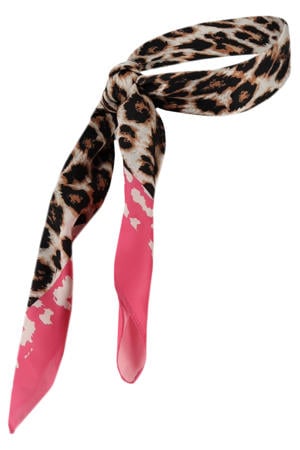 bandana met panterprint roze