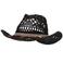 Sarlini raffia cowboyhoed zwart