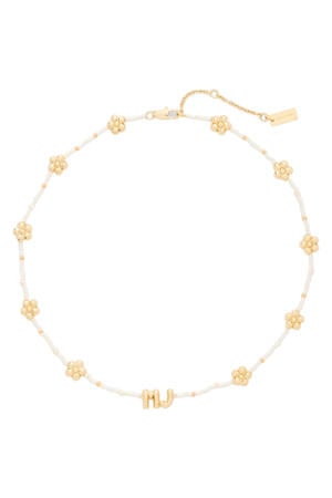 ketting Balloon Beaded goudkleurig