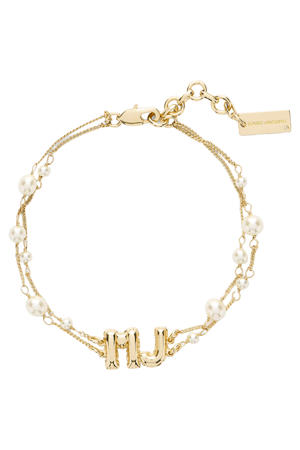 armband Balloon Pearl goudkleurig