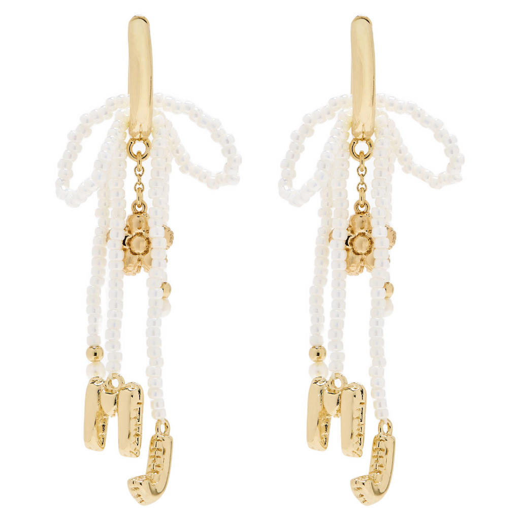 Marc Jacobs oorbellen Balloon Beaded Bow goudkleurig