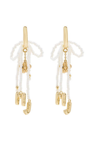 oorbellen Balloon Beaded Bow goudkleurig