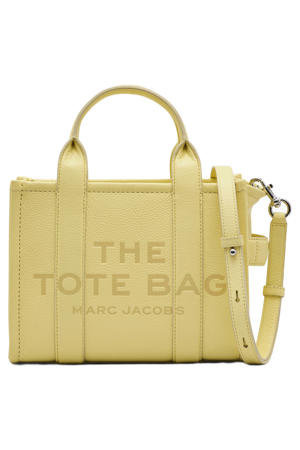 leren handtas The Small Tote geel