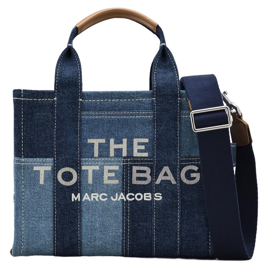 Marc Jacobs denim handtas The Small Tote blauw