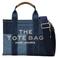 Marc Jacobs denim handtas The Small Tote blauw