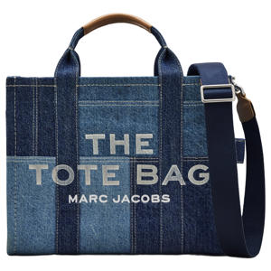 denim handtas The Medium Tote blauw