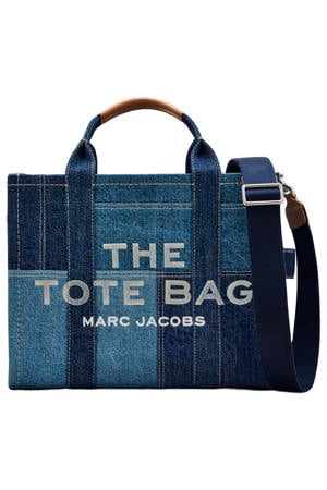 denim handtas The Medium Tote blauw