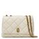 Marc Jacobs leren schoudertas The Slim Dual Chain ecru