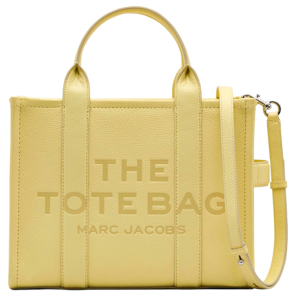 Marc Jacobs leren handtas The Medium Tote geel