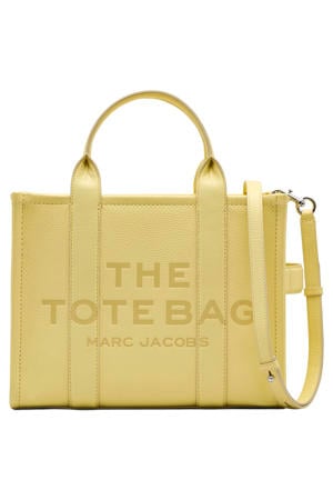 leren handtas The Medium Tote geel