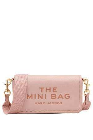 leren crossbody tas The Mini Bag lichtroze