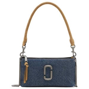 denim schoudertas The Pochette blauw