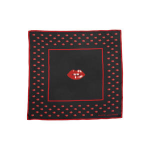 sjaal Blurred Lips zwart