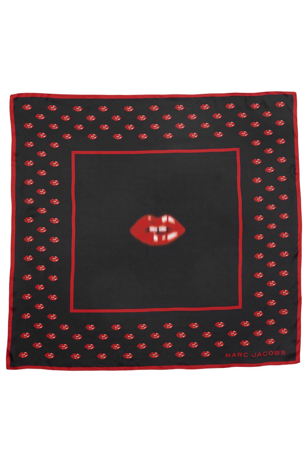 Marc Jacobs sjaal Blurred Lips zwart