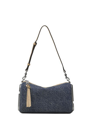 denim schoudertas The Snapshot blauw