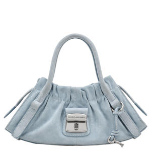 leren crossbody tas The Small Satchel blauw