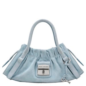 leren crossbody tas The Small Satchel blauw