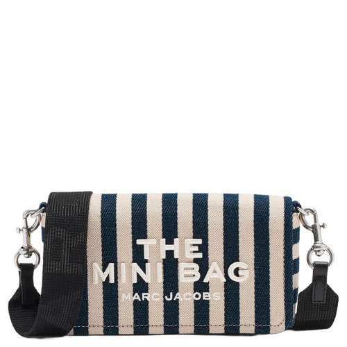 Marc Jacobs crossbody tas The Mini Bag donkerblauw/ecru afbeelding