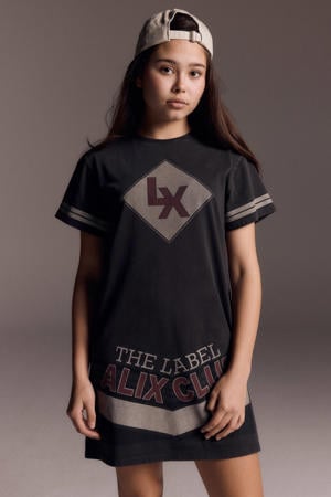 t-shirtjurk met backprint zwart