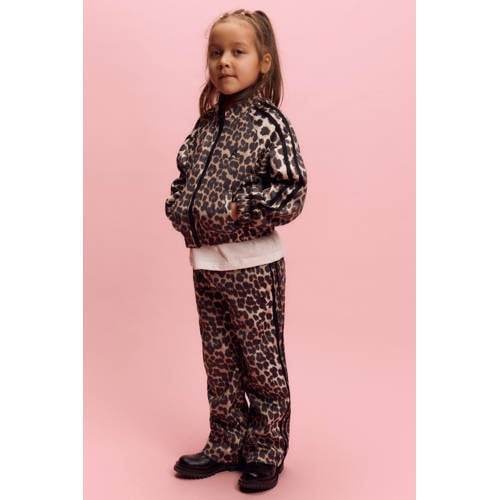 Alix Mini wide leg sweatpants met panterprint bruin afbeelding