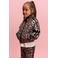 Alix Mini sweatvest met panterprint bruin