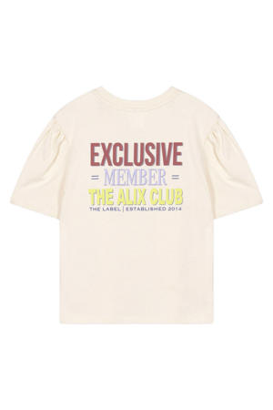 T-shirt met backprint ecru