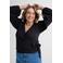 Anytime crinkle overslag top zwart