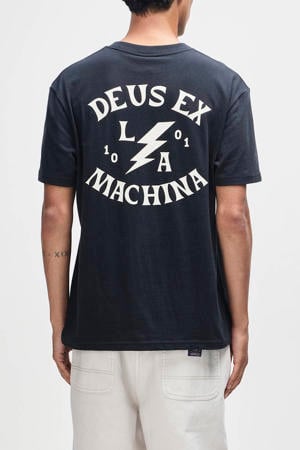 regular T-shirt met backprint zwart