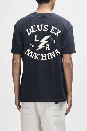 regular T-shirt met backprint zwart