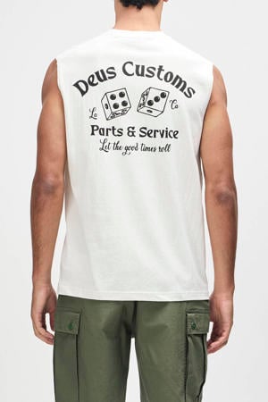 tanktop met backprint wit