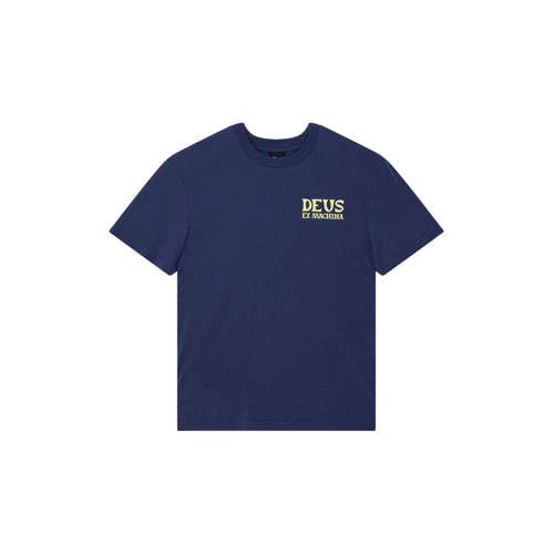 Deus Ex Machina regular T-shirt met backprint donkerblauw afbeelding