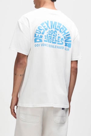 oversized T-shirt met backprint wit