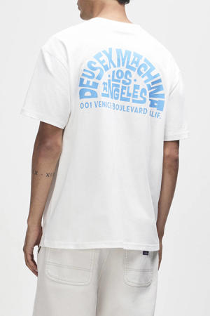 oversized T-shirt met backprint wit