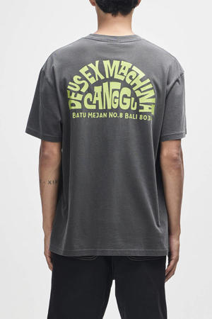 oversized T-shirt met backprint grijs