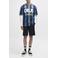 Deus Ex Machina oversized gestreept T-shirt met backprint blauw