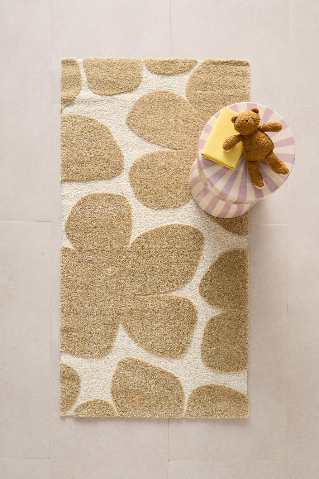 NOUS Kids kindervloerkleed beige/off white (150x80cm)