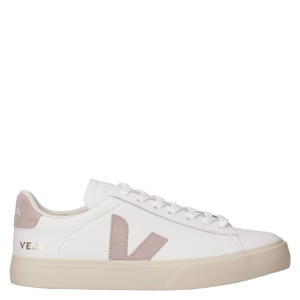 Campo leren sneakers wit/lichtroze
